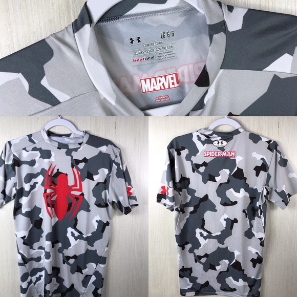 Under Armour Other - Under Armour compression spiderman Shrt size Large